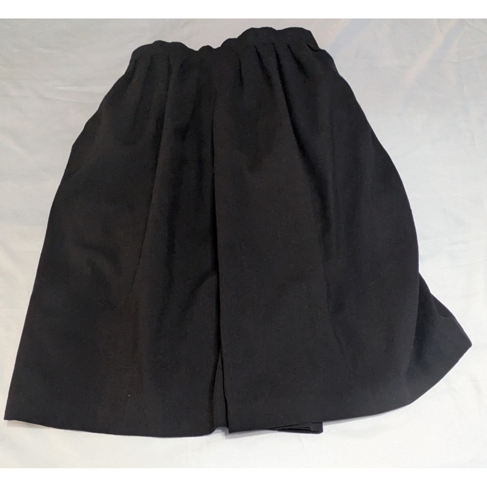 Sports Galore Skirt Women Size 2 Black Excellent Midi Gathered Waist Flax Blend